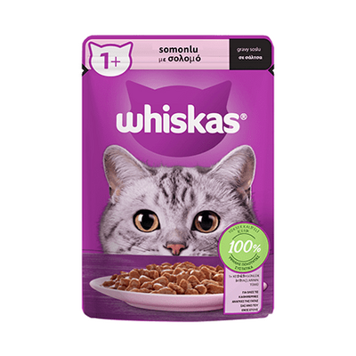 Whiskas - Whiskas Pouch Somonlu Yetişkin Kedi Konservesi 85Gr