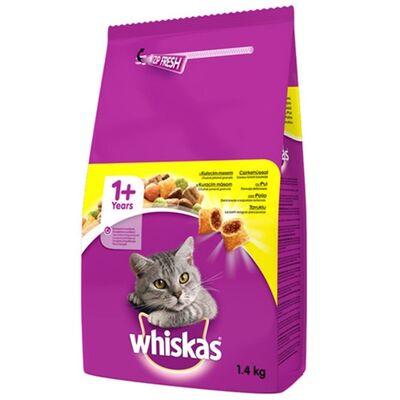 Whiskas - Whiskas Tavuklu Ve Sebzeli Yetişkin Kedi Maması 1,4 Kg