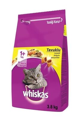Whiskas - Whiskas Tavuklu Yetişkin Kedi Maması 3,8 Kg