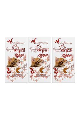 w+ whiteveterinay - Whiteveterinay Creamy Biftekli Sıvı Kedi Ödülü 4X15 Gr - 3 Adet