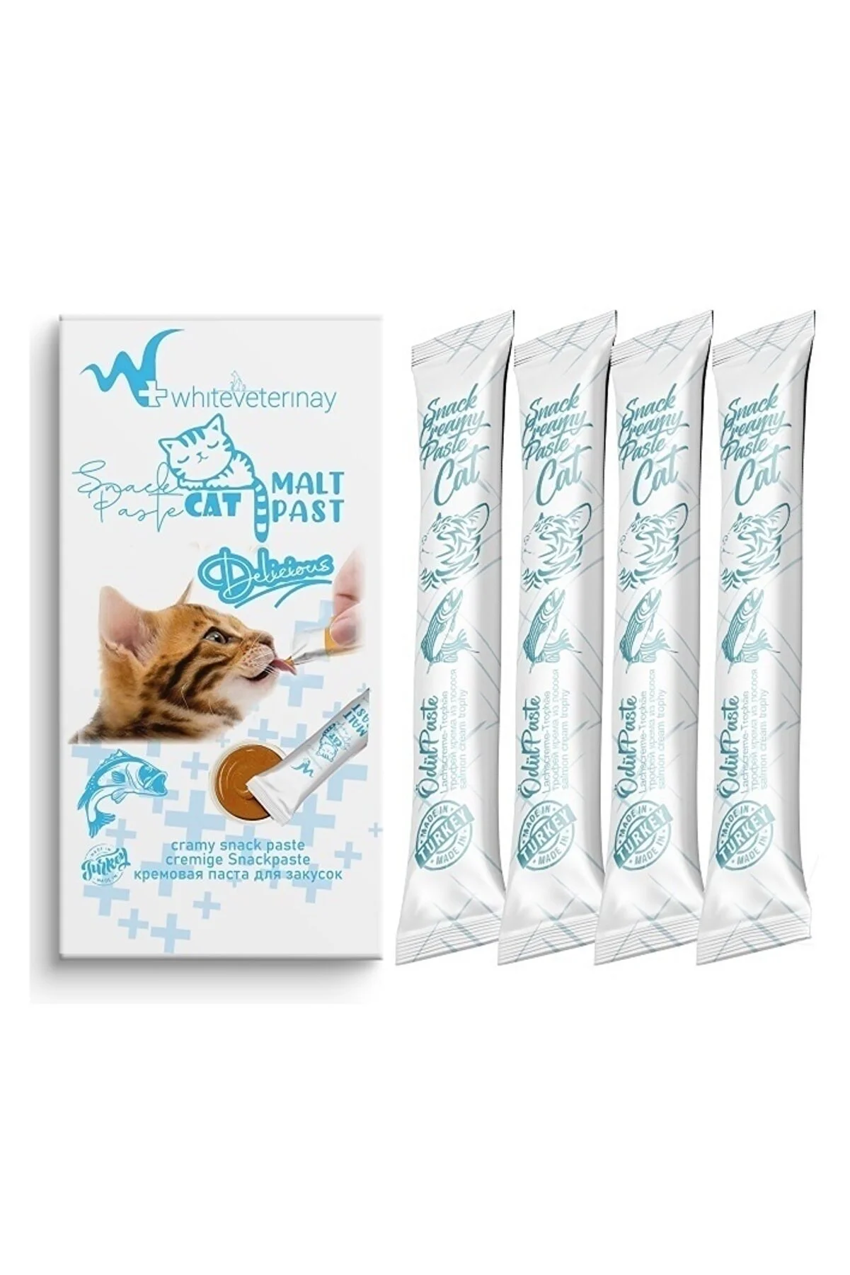 Whiteveterinay Creamy Biftekli Sıvı Kedi Ödülü 4X15 Gr - 6 Adet - Thumbnail