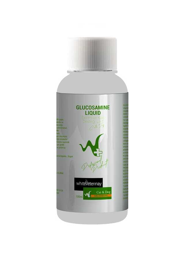 WhiteVeterinay Glucosamine Liquid Cat&Dog 100 ML ( Kedi ve Köpekler için Eklem ve Kas Desteği )