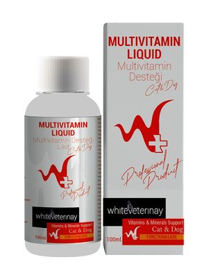 WhiteVeterinay - WhiteVeterinay Multivitamin Liquid Cat&Dog 100 ML ( Kedi ve Köpekler için Multivitamin Desteği )