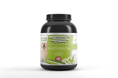 w+ whiteveterinay - Whiteveterinay Tahılsız Yavru Tüm Irklar İçin Somonlu Ve Karidesli Köpek Maması 1.5 Kg