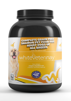 WhiteVeterinay - Whiteveterinay Tahılsız Yetişkin Köpekler İçin Somonlu Köpek Maması 1,5 Kg