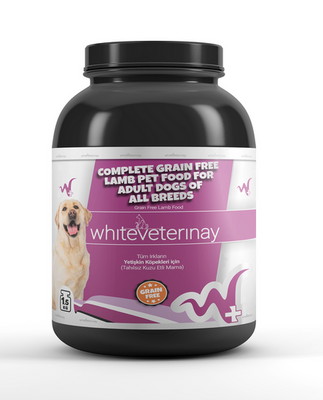 WhiteVeterinay - Whiteveterinay Tahılsız Yetişkin Köpekler İçin Kuzu Etli Köpek Maması 1,5 Kg