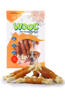 wooc - wooc Dog Tavuk Sargılı Kalsiyum Kemikli Köpek Ödül Maması