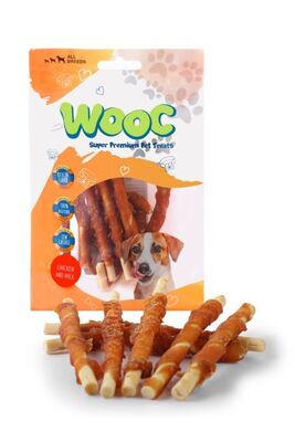 wooc - wooc Dog Tavuk Sargılı Sütlü Stick Köpek Ödül Maması
